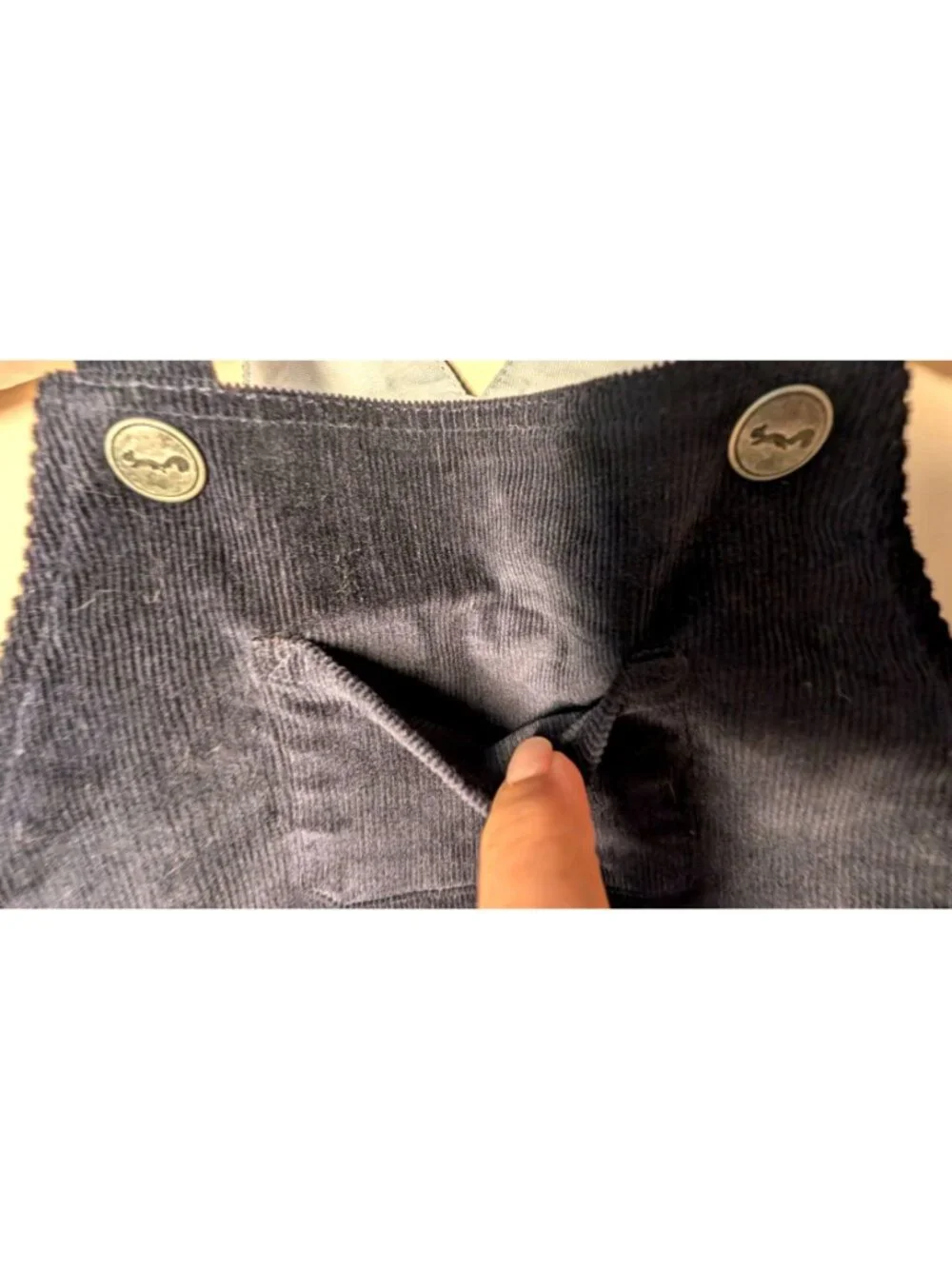 Cyrillus Paris Baby Corduroy Dungarees Overalls, Navy, Size 36 Months